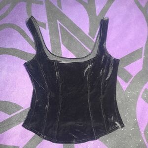 Arianne Black Velvet Camisole